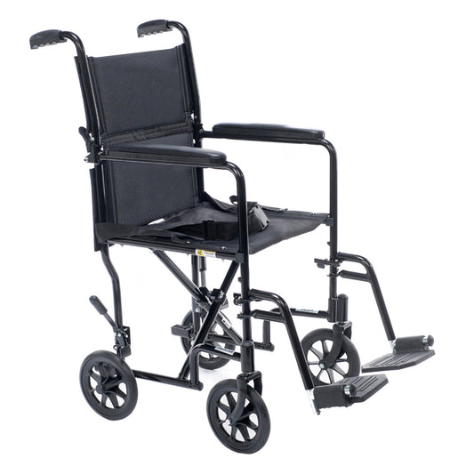 Astra Aluminum Transport Chair – Ultra-Lightweight Design with Swing-Away Footrests