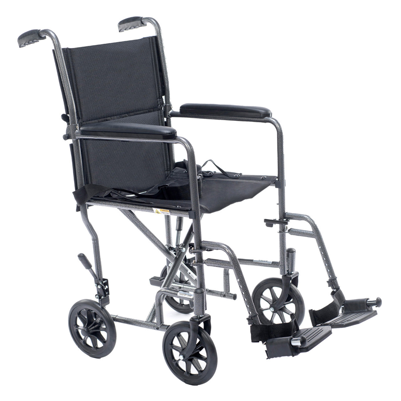 Astra Steel Transport Chair – Lightweight Folding with Swing-Away Footrests