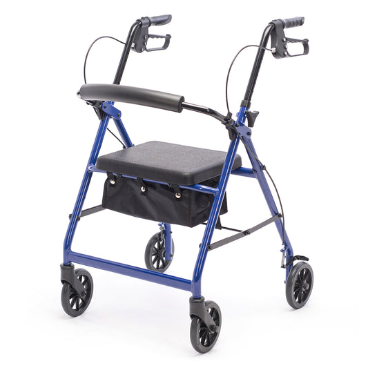 Protekt® Steel Rollator (KD) – Comfortable, Foldable Rollator Walker with Seat and Storage Pouch