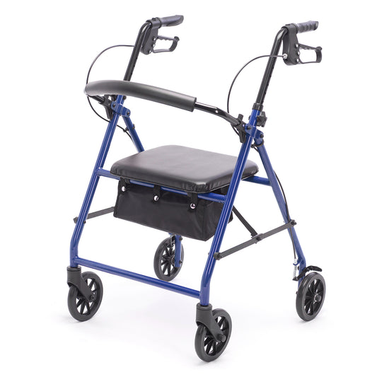 Protekt® Steel Rollator – Durable and Comfortable Walker with Seat and Storage Pouch